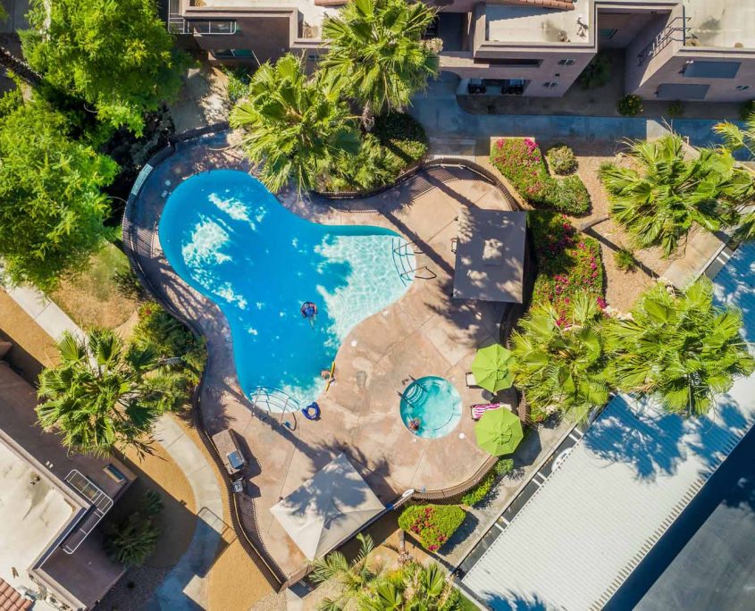 Pool area of the Villa Boutique Apartments